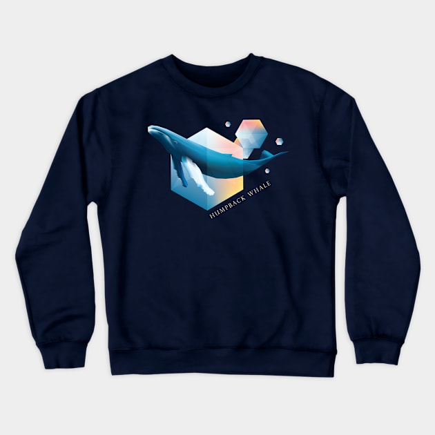 Humpback Whale - Beautifully Styled Oceanic Mammal Crewneck Sweatshirt by DesignFury